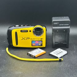 Y2K Fujifilm Finepix XP120 Digital Camera 16.4 MP Waterproof Shockproof YELLOW
