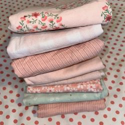 8 Burp Cloths 8 Bibs Baby Girl