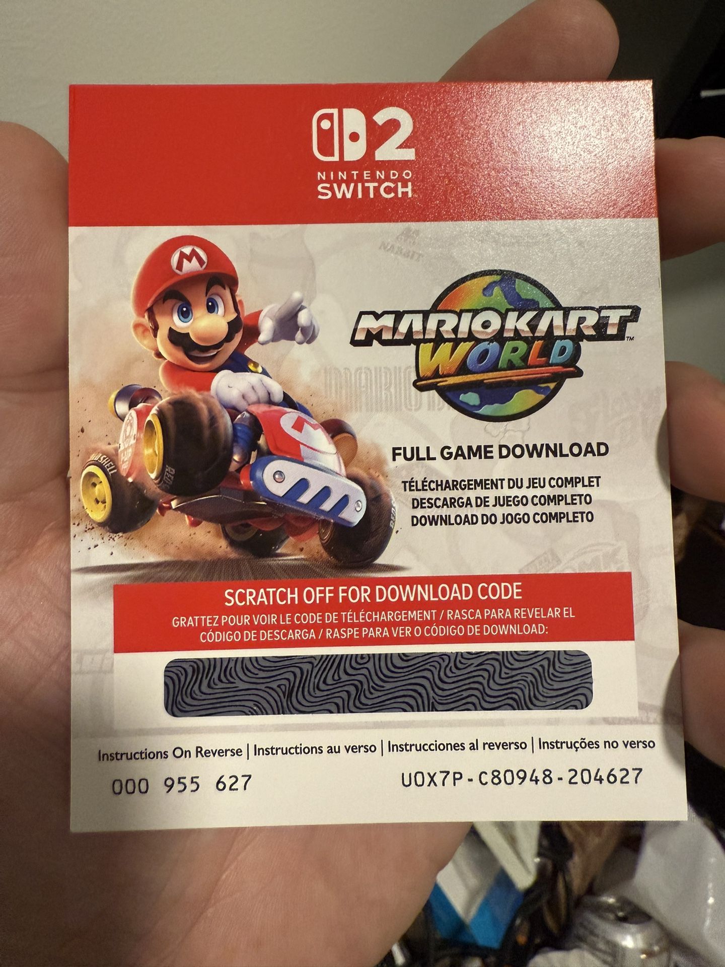 Mario Kart World Switch 2 Digital Download Code