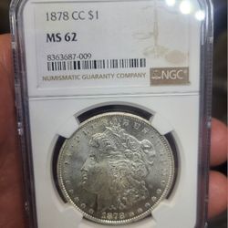 1878 CC Morgan Silver Dollar NGS62 Rare 