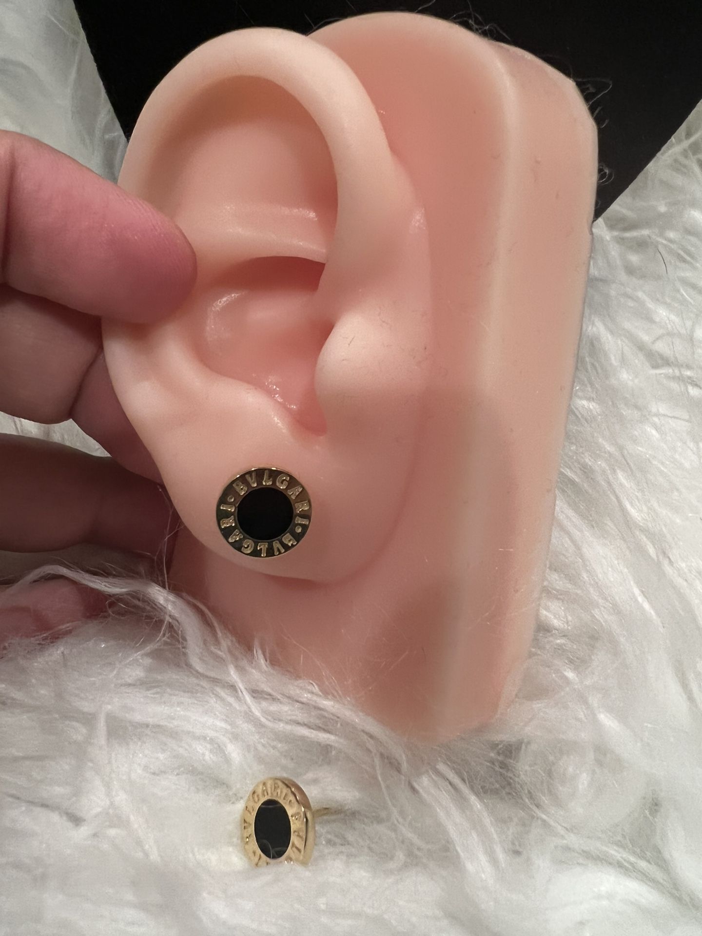 18k gold bulgari earrings