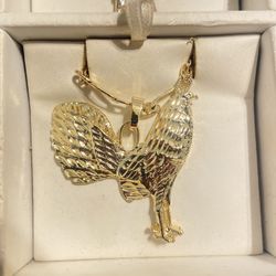 Cadena Con Dige De Gallo De Oro Laminado 
