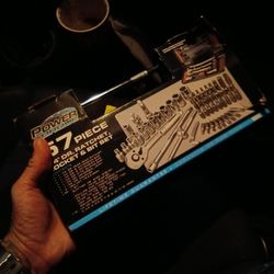 57 power torque piece ratchet,socket&bit set