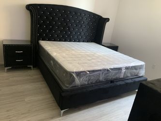New In Box King Bed Frame With Mattress (Read Description Below)