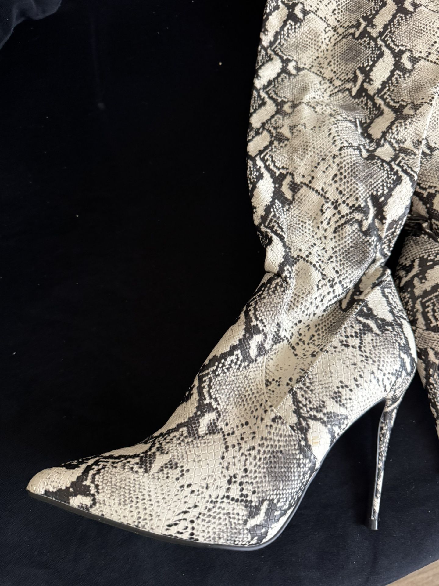 Thigh High Snake Boots