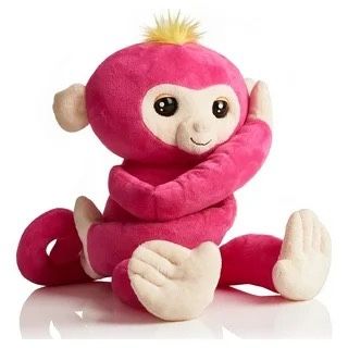Fingerlings HUGS - Bella (Pink) - Interactive Plush Monkey by WowWee