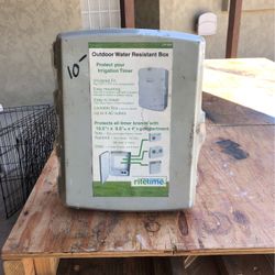 Irrigation timer protection box