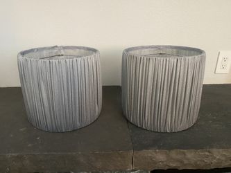 Gray cloth lampshades