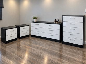 Dresser, chest and 2 nightstands - Cómoda, Gavetero y 2 mesitas de noche