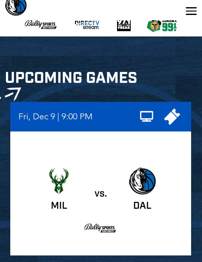 Dallas Mavericks vs Milwaukee Bucks Tickets