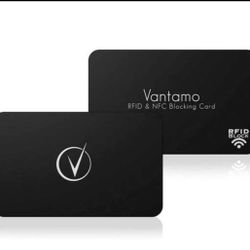 NEW! RFID Blocking Cards, Set of 2, Black