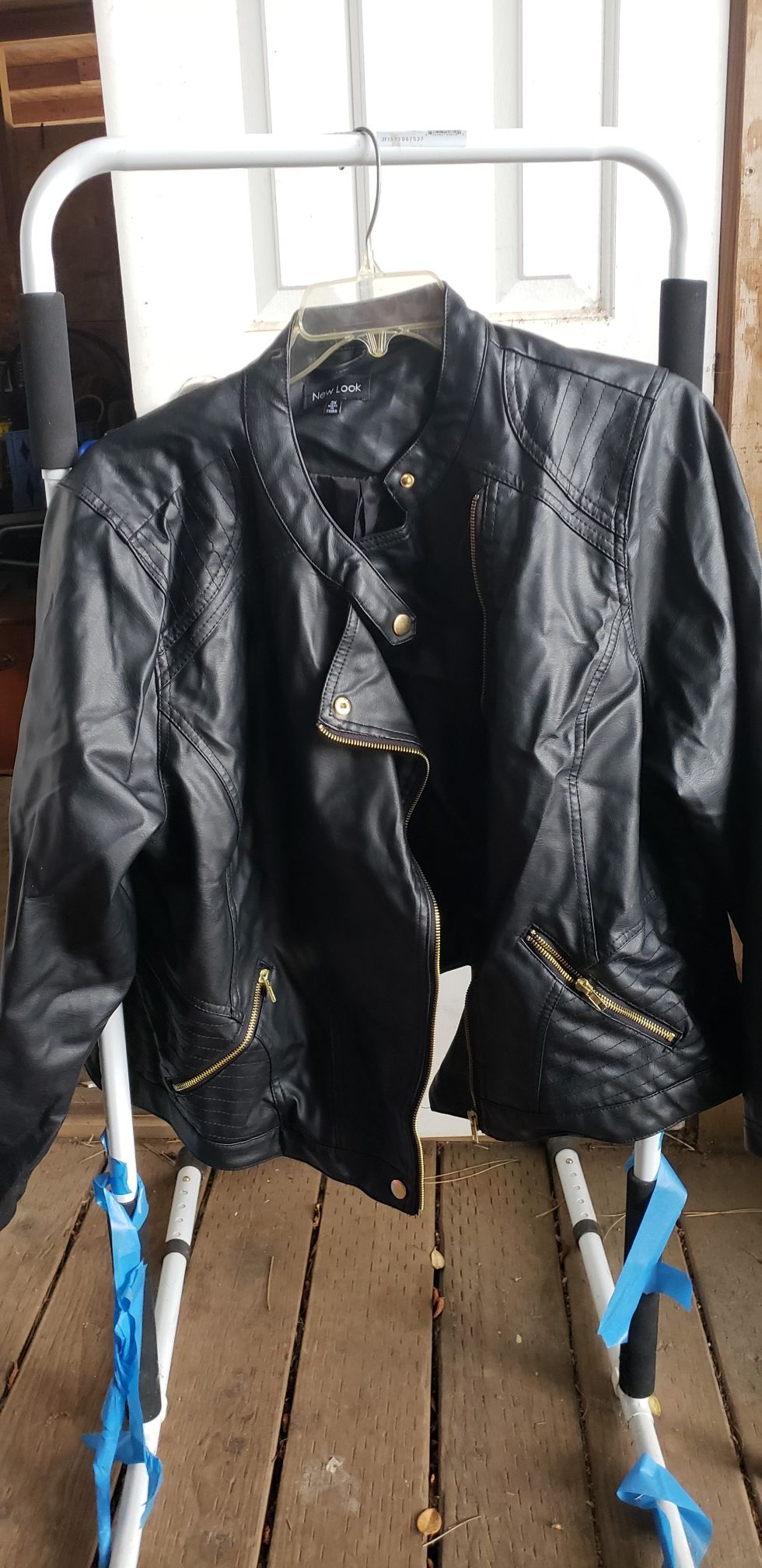PLUS SIZE 3X faux leather jacket never worn