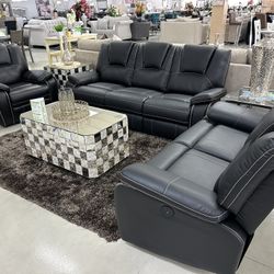 3PC Power Recliner Sofa Set 🎉 Free Delivery🚚 And Installation👨‍🔧