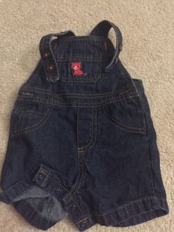 Carters baby boy jean overalls $4