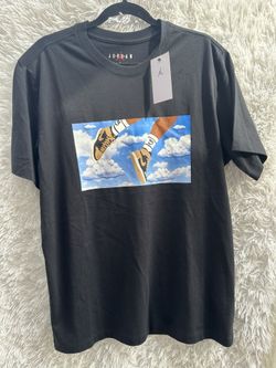Jordan Black Tee with Sky and Sneaker Graphic Large,2XL
