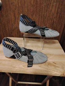 Steve Madden Bryar Ankle Strap Ballet Flat Shoe Size 8 1/5