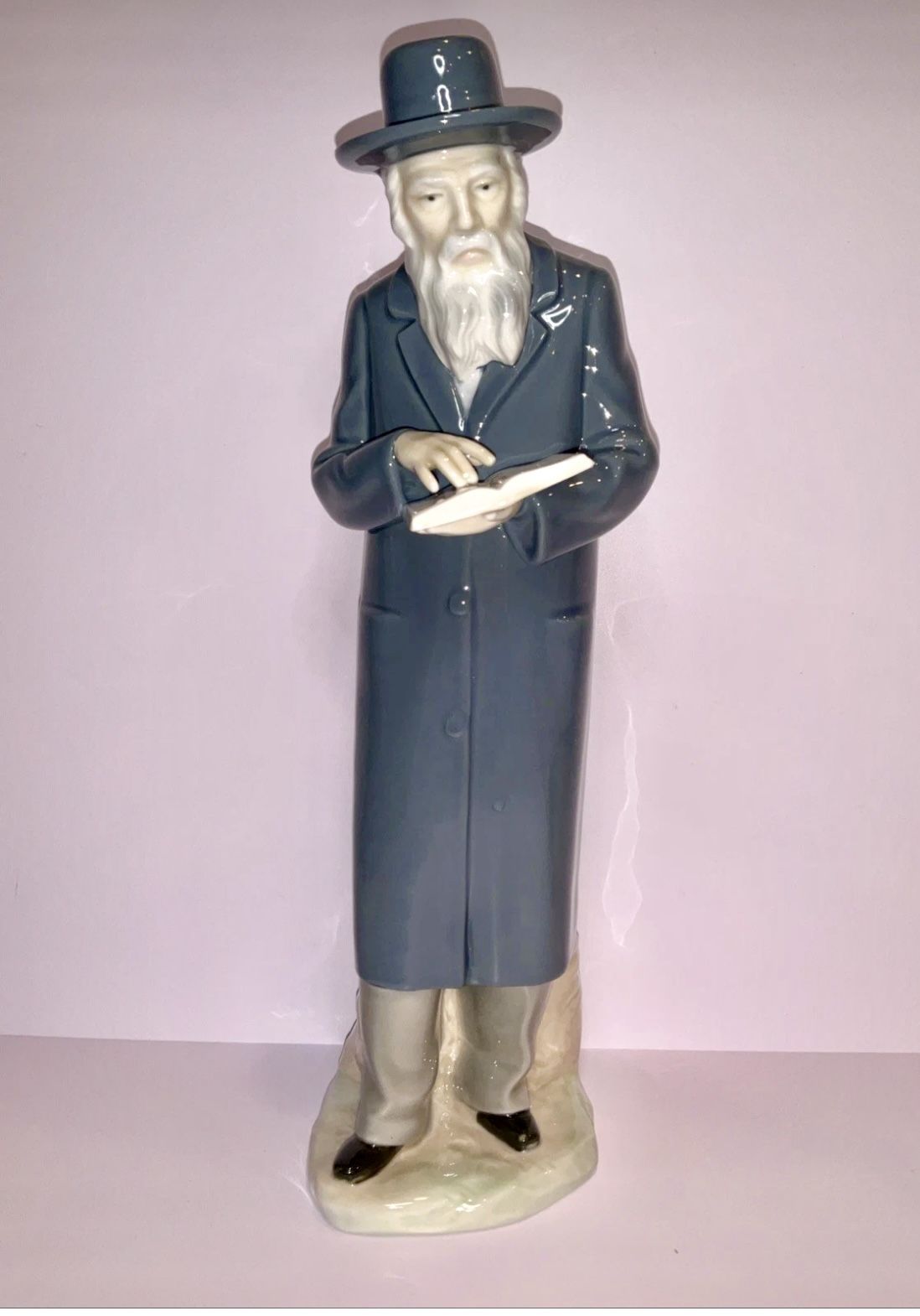 Fabulous Nao Lladro Spain The Rabbi Modern 12” Porcelain Figurine Nice!