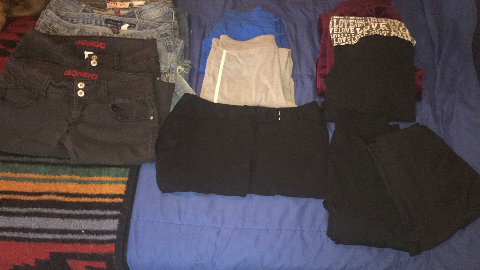 Women’s clothes- jeans, sweats, shorts shirts