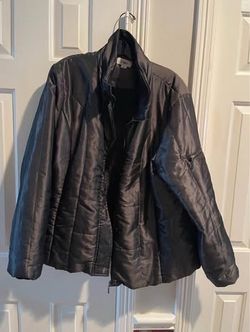 Black Quilted Zip-Up Jacket