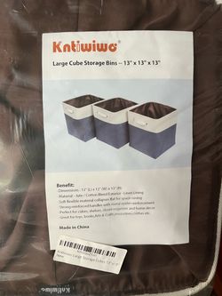Storage Bins Large 13x13 Collapsible NEW