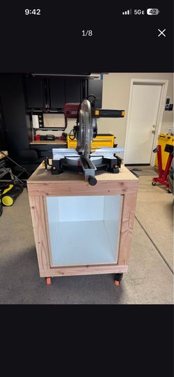 Chicago Electric 12" Sliding Compound Miter Saw with Laser And Cabinet.