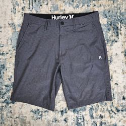 Hurley Mens Shorts 32 Gray Golf Walk Hiking Beach Hybrid Bottoms Stretch