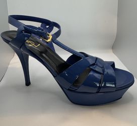 Beautiful YSL Tribute Patent Leather Sandals — Size 40