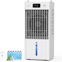NEW! Portable Windowless Air Conditioners, 3-IN-1 Swamp Cooler, Evaporative Air Cooler, 6 Speeds & 3 Modes, 3-Gal Water Tank for Cooling, 20 FT/S Remo