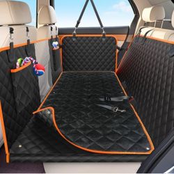 Dog Car Seat Cover for Back Seat with Hard Bottom, 2025 Upgraded Waterproof Dog Seat Extender Holds 465lbs, Anti-Scratch Hammock with Four Season Cush