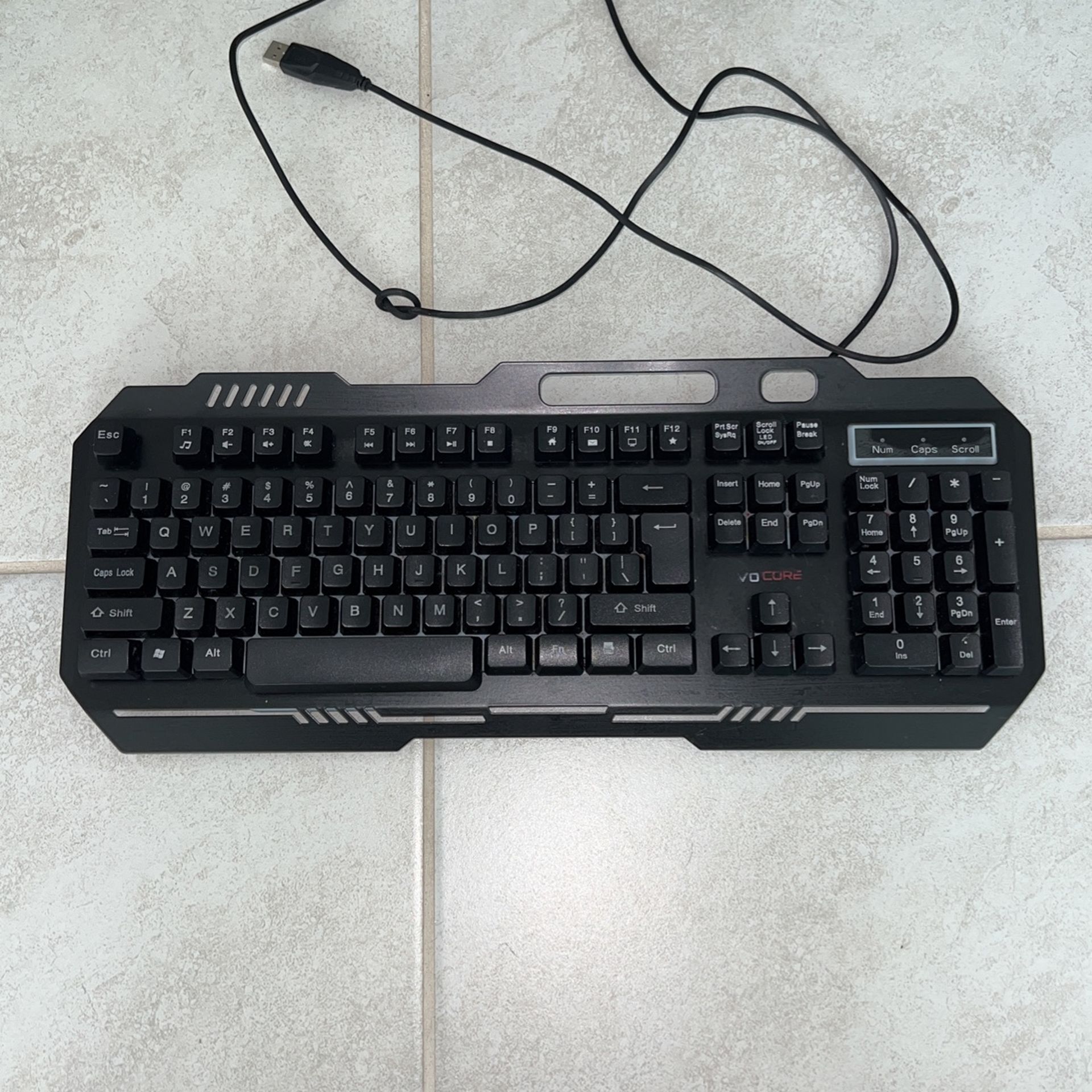 Merkury Innovations Nemesis Evo Core LED Backlit Gaming Keyboard MI-CGK01