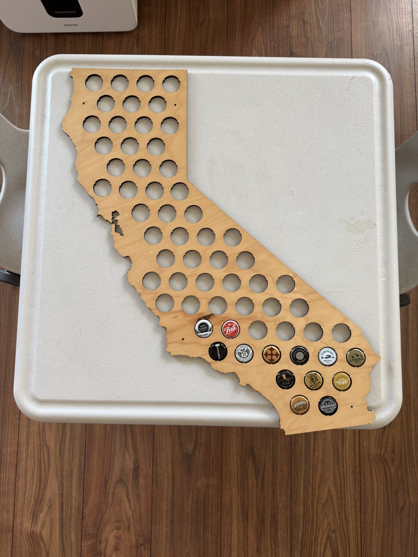 California Beer Bottle Cap Display