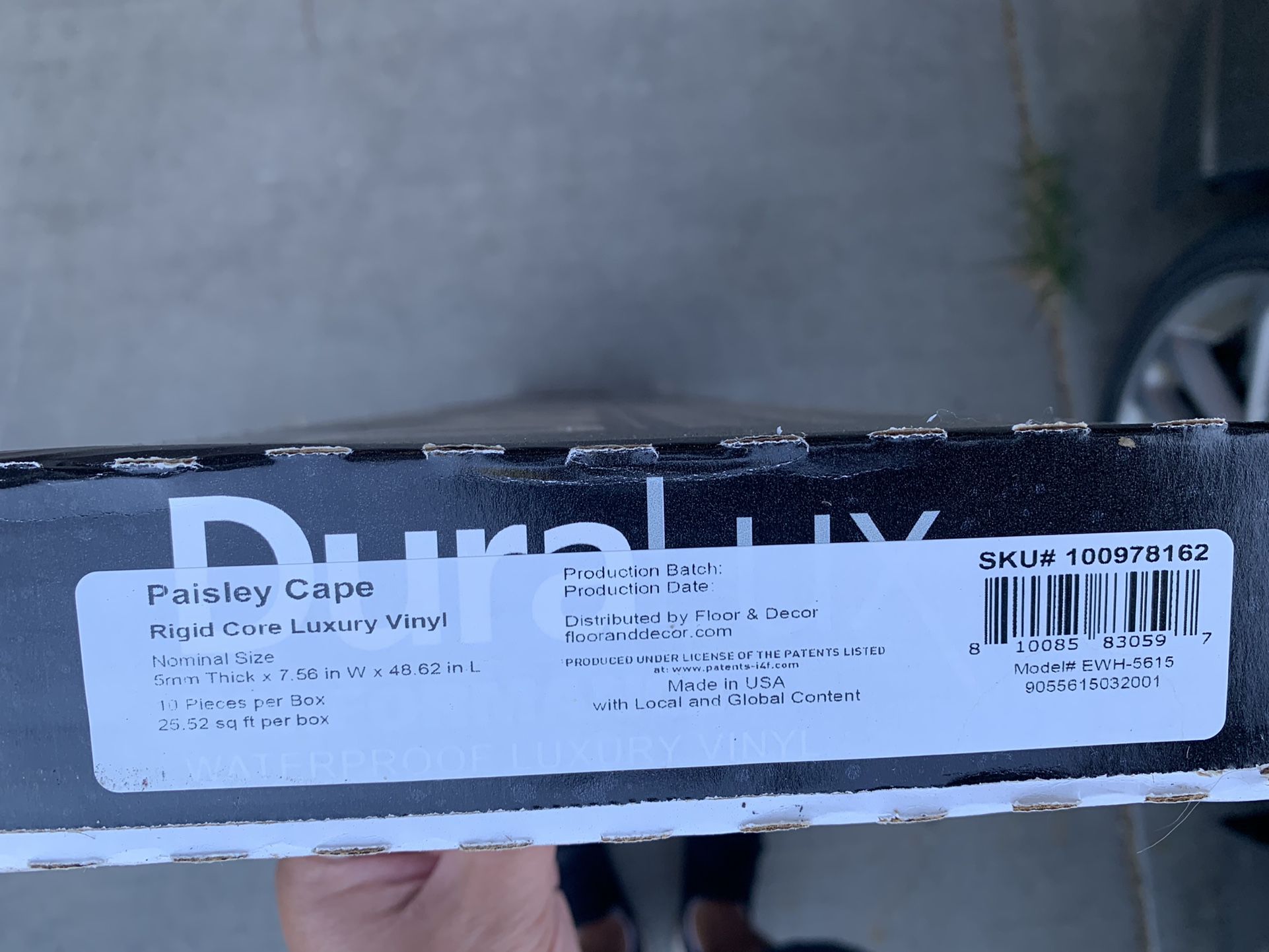 Paisley Cape Rigid Core Luxury Vinyl Plank - Foam Back