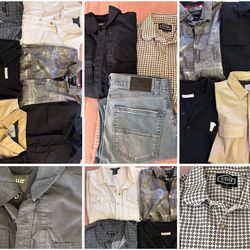 9pc Men’s Dress Shirts 511 Versace MK Ariat Boot Barn Size Large