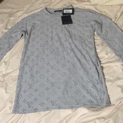 Men Louis Vuitton Fur Long Sleeve Shirt Size Small for Sale in North