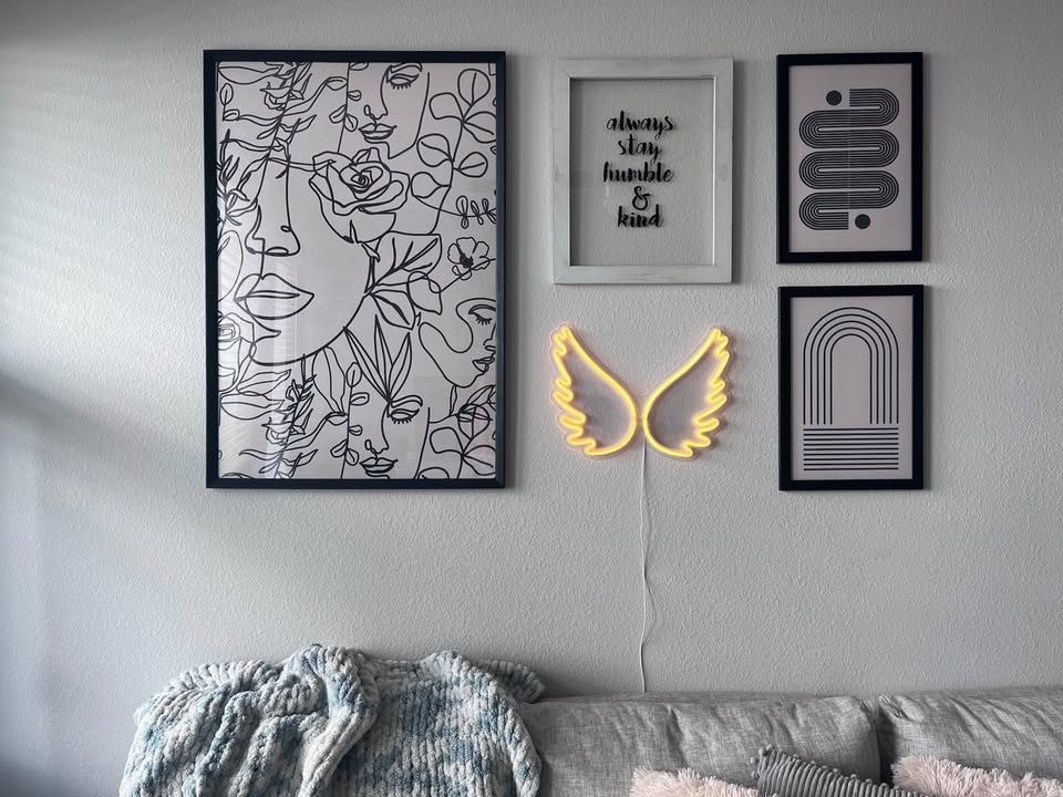 Neon Angel Wings