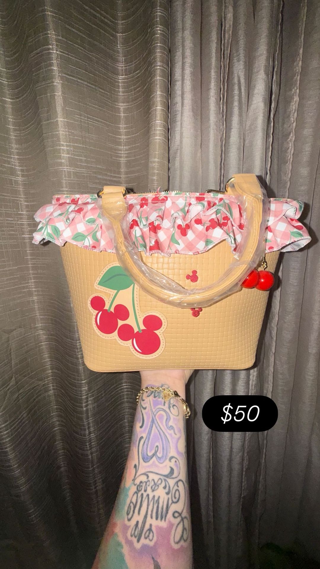 Cherry Mickey Tote Crossbody Bag