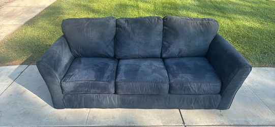 Dark Blue Suede Couches – Cozy & Affordable