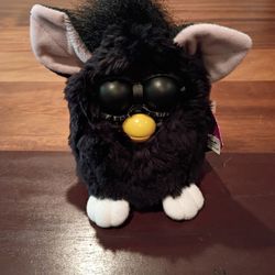 1998 Tiger Furby Black And White W Tag Vintage 