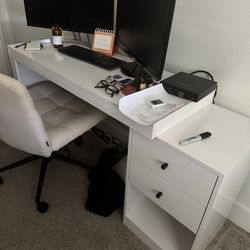 White Office Desk