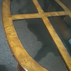 Beautiful Wood And Glass Coffee Table