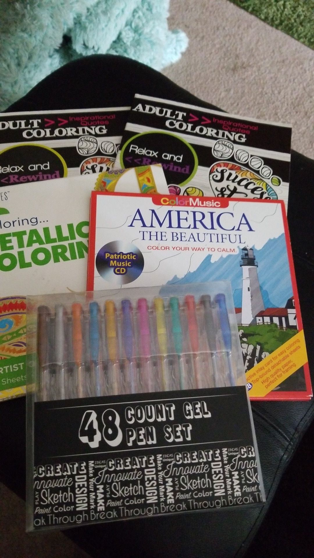 Adult coloring books,&gel pens