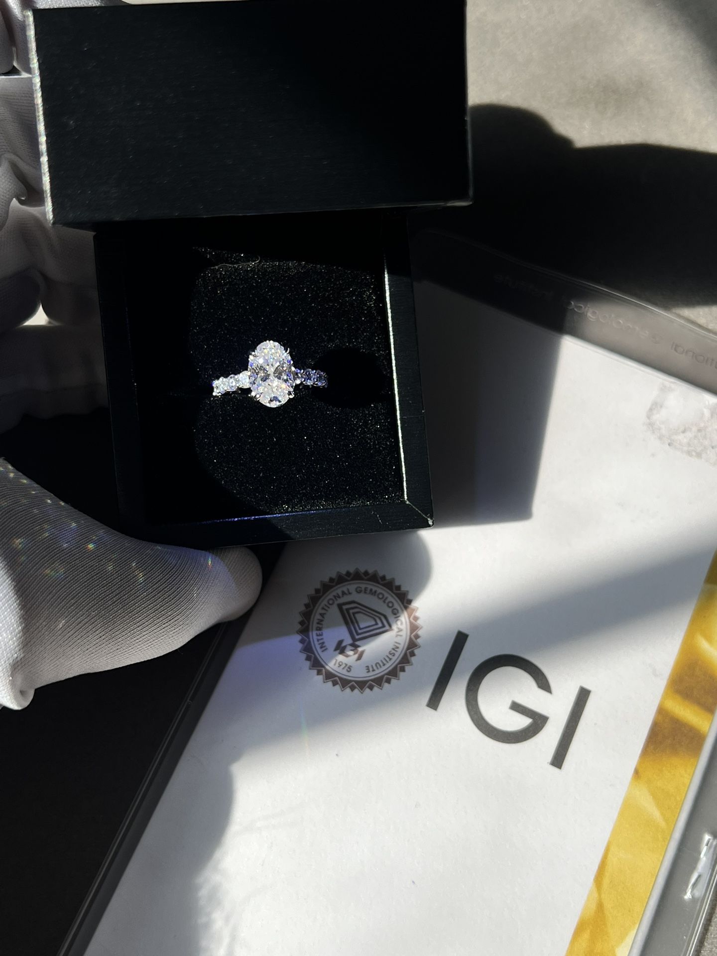 Lab Grown Oval Diamond Engagement Ring
