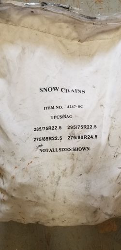 Semi truck snow tire chains
