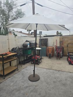 Umbrella with metal stand