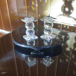 Discontinued Sawatzky set of European candlestick holders with metal pen