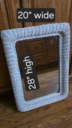 Wicker/ Rattan weaved Hanging Wall Mirror