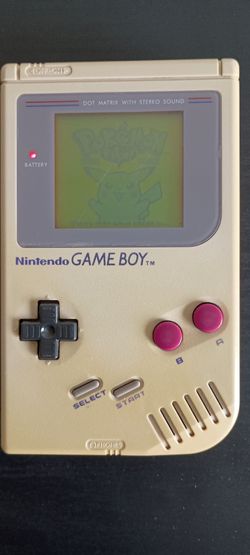Gameboy with Pokémon Pikachu game