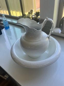 Antique Pitcher and Bowl