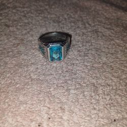 Men's New Icy Emerald Ring Size 9
