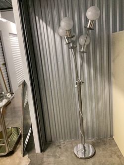 1970s Space Age Chrome Venini Style Floor Lamp
